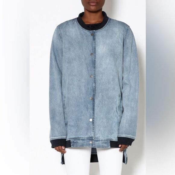 Emory Park size medium VINTAGE oversized denim jacket with front snap closure - Picture 3 of 15